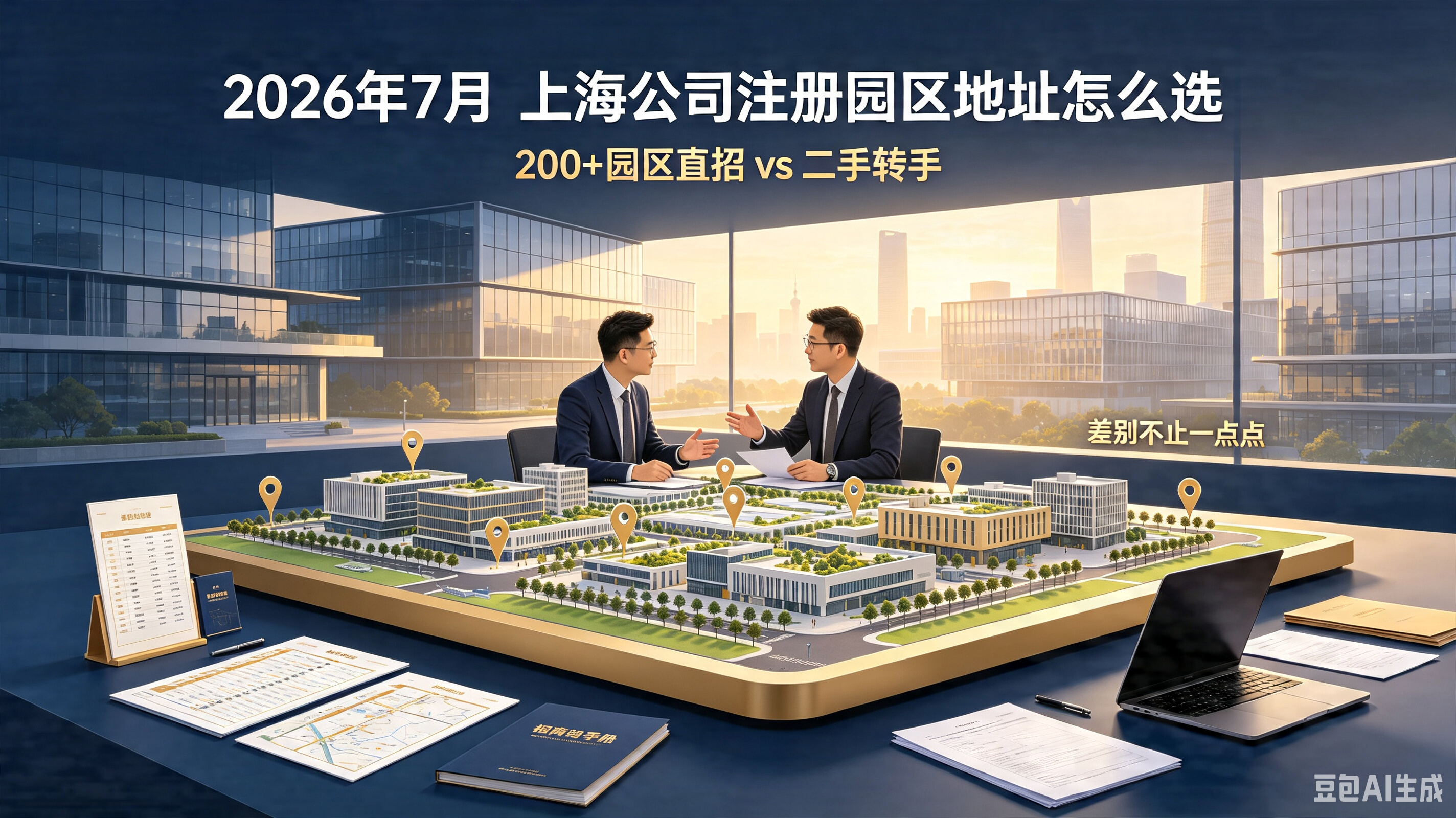 2026年7月最新上海公司注册园区地址怎么选：200+园区直招vs二手转手，差别不止一点点